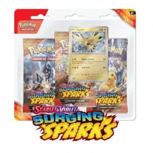 Pokémon Surging Sparks 3-Pack Booster Blister – Zapdos